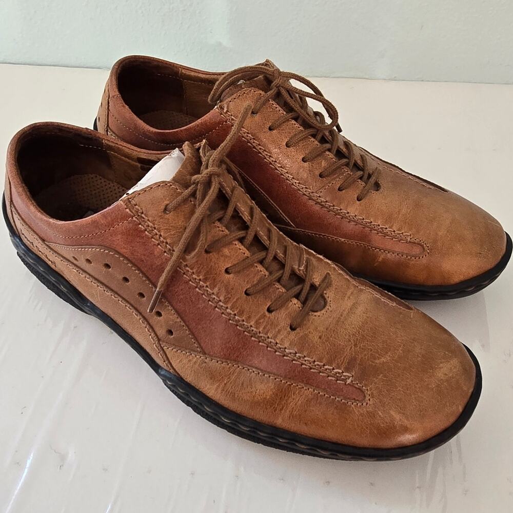 Josef Seibel Harmony Oxford Shoe Women's 39 Lace Up Brown Leather Casual Comfort